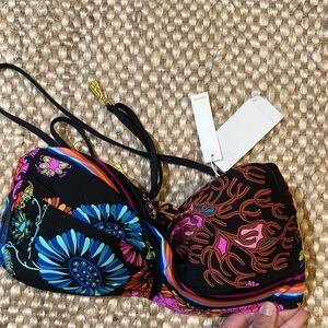 Colorful Floral Trina Turk Bikini Top